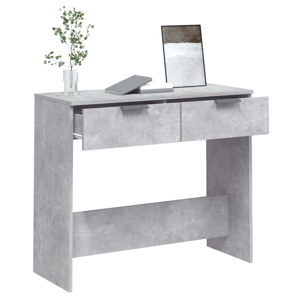 Wandtafel 90x36x75 cm bewerkt hout betongrijs is nu te koop bij PeponiXL, paradijselijk wonen!