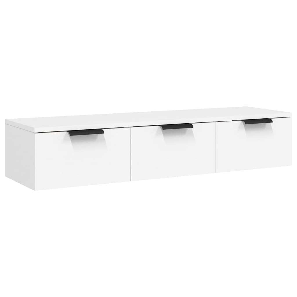 Wandkast 102x30x20 cm bewerkt hout wit is nu te koop bij PeponiXL, paradijselijk wonen!