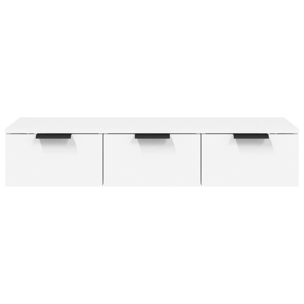 Wandkast 102x30x20 cm bewerkt hout wit is nu te koop bij PeponiXL, paradijselijk wonen!