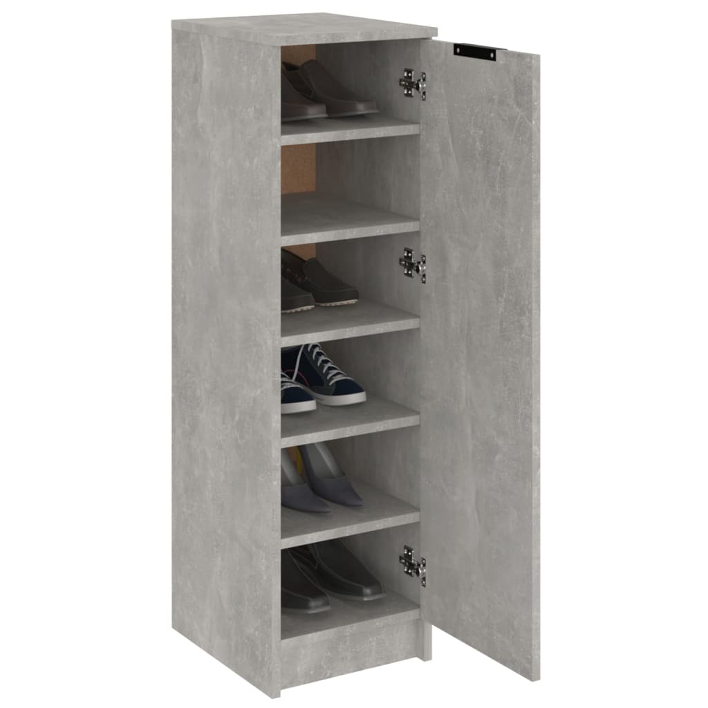 Schoenenkast 30x35x100 cm bewerkt hout betongrijs is nu te koop bij PeponiXL, paradijselijk wonen!