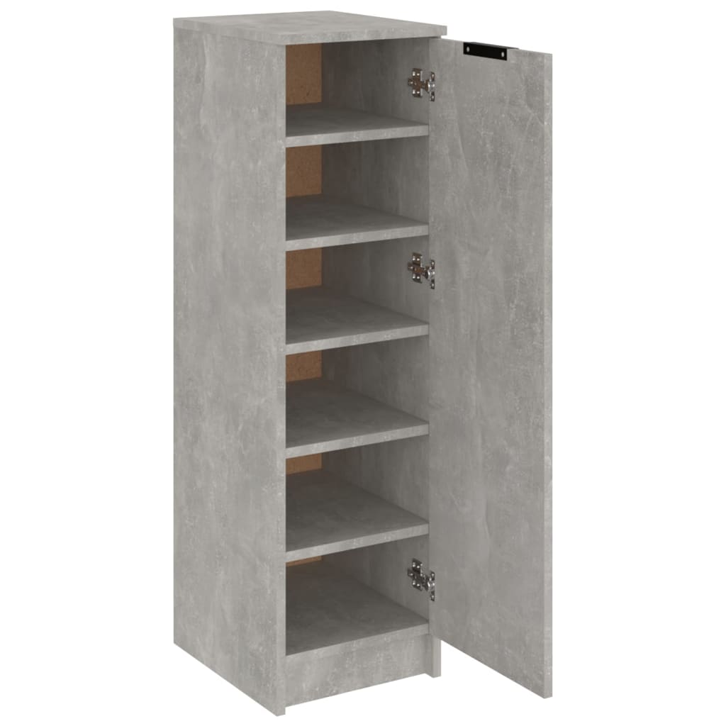 Schoenenkast 30x35x100 cm bewerkt hout betongrijs is nu te koop bij PeponiXL, paradijselijk wonen!