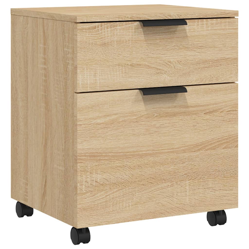 Dossierkast verrijdbaar 45x38x54 cm bewerkt hout sonoma eiken is nu te koop bij PeponiXL, paradijselijk wonen!