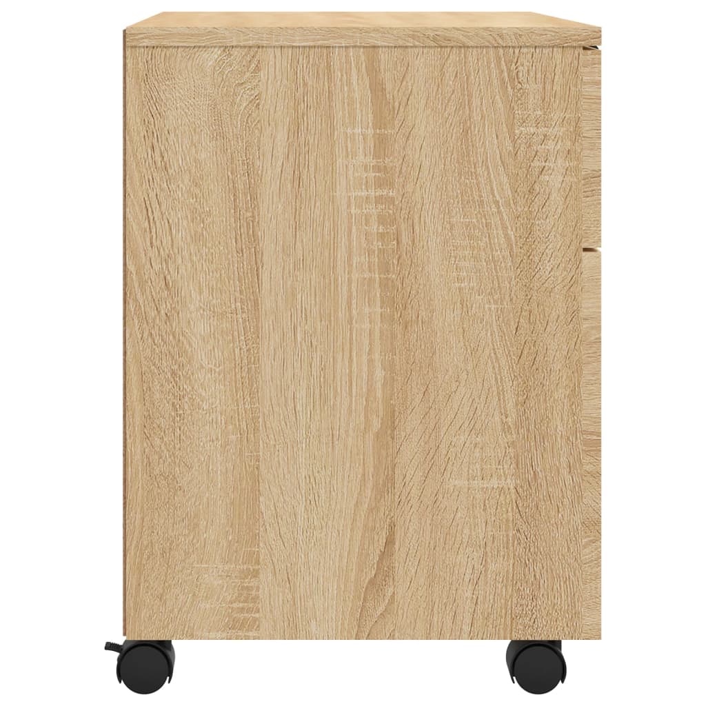 Dossierkast verrijdbaar 45x38x54 cm bewerkt hout sonoma eiken is nu te koop bij PeponiXL, paradijselijk wonen!