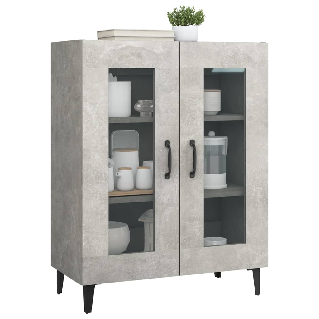 Dressoir 69,5x34x90 cm bewerkt hout betongrijs is nu te koop bij PeponiXL, paradijselijk wonen!