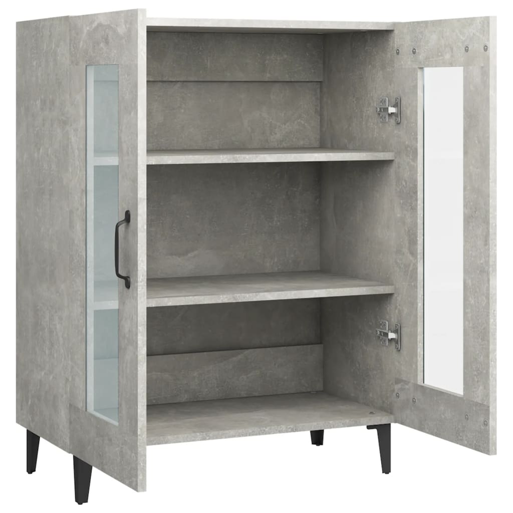 Dressoir 69,5x34x90 cm bewerkt hout betongrijs is nu te koop bij PeponiXL, paradijselijk wonen!