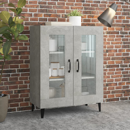 Dressoir 69,5x34x90 cm bewerkt hout betongrijs is nu te koop bij PeponiXL, paradijselijk wonen!
