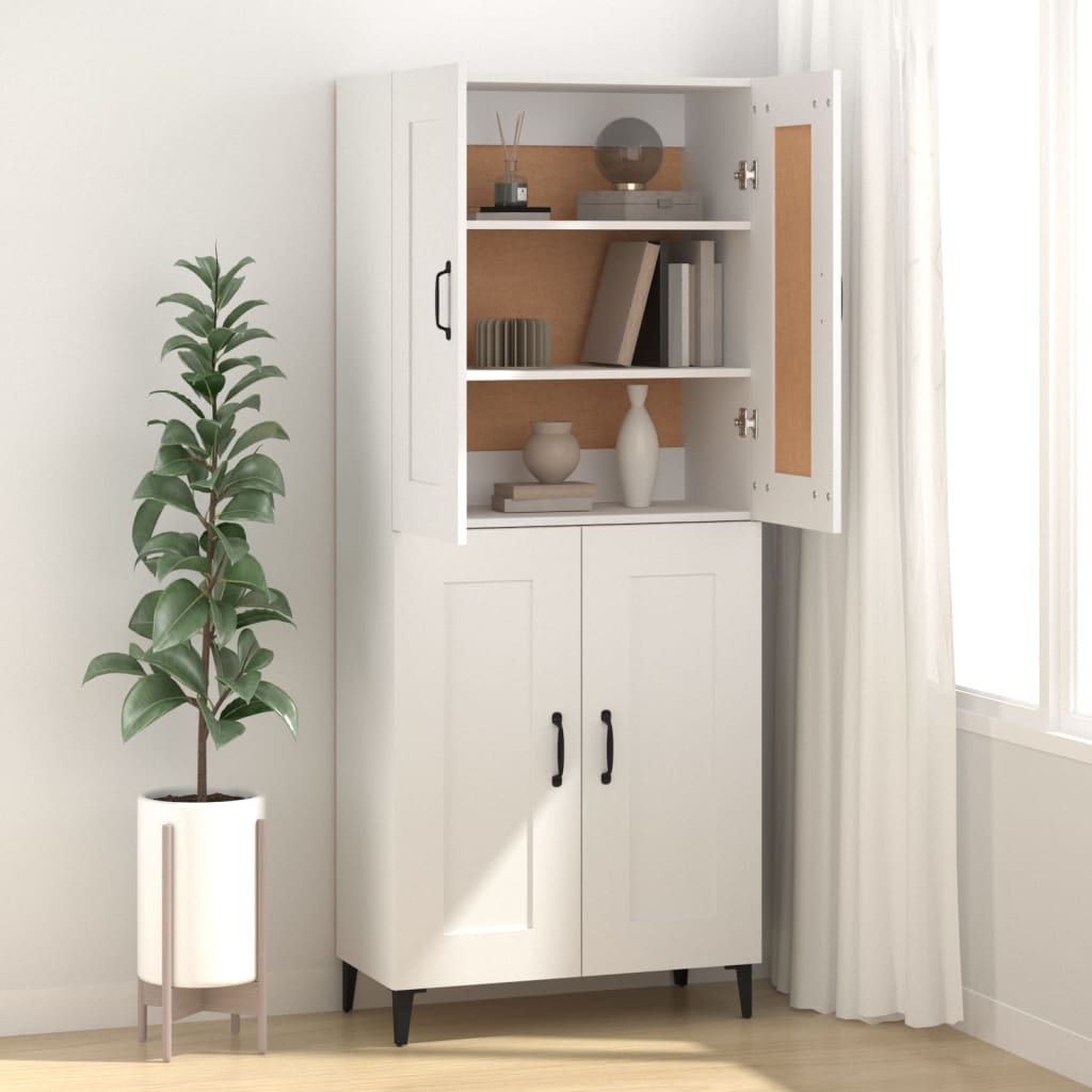 Dressoir 69,5x34x90 cm bewerkt hout wit is nu te koop bij PeponiXL, paradijselijk wonen!