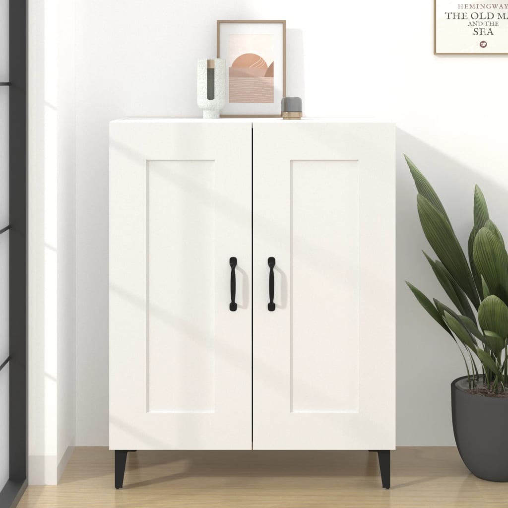 Dressoir 69,5x34x90 cm bewerkt hout wit is nu te koop bij PeponiXL, paradijselijk wonen!