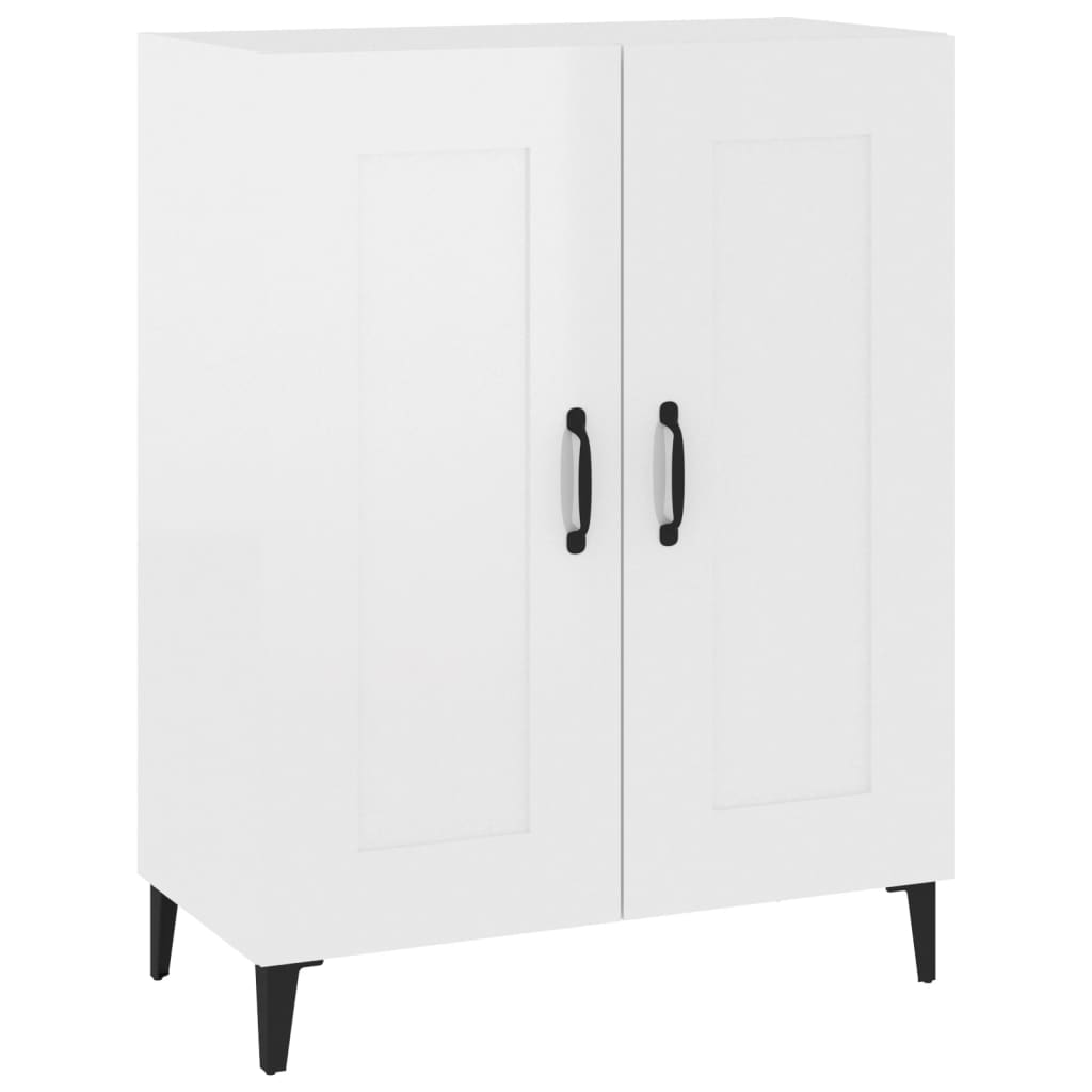 Dressoir 69,5x34x90 cm bewerkt hout hoogglans wit is nu te koop bij PeponiXL, paradijselijk wonen!