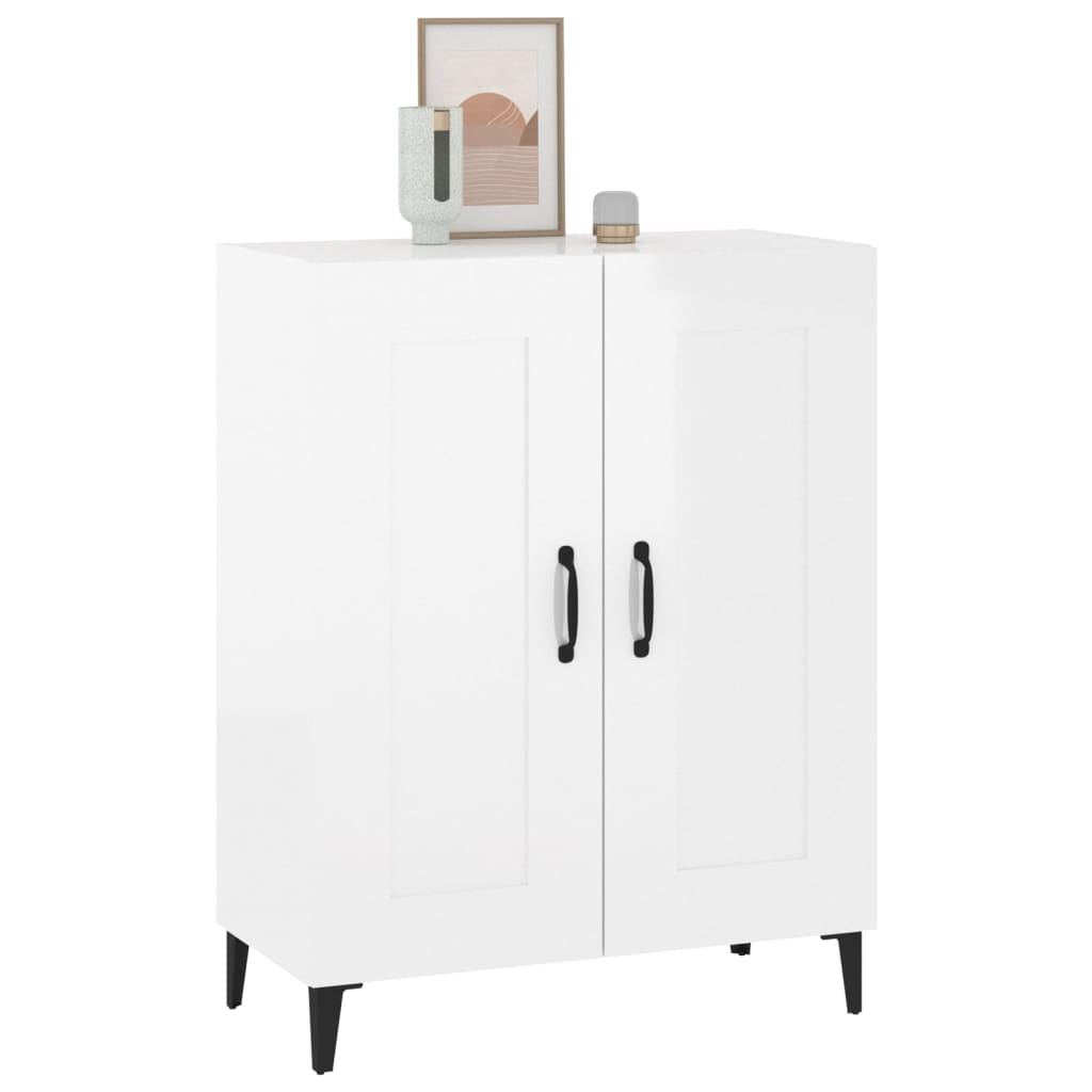 Dressoir 69,5x34x90 cm bewerkt hout hoogglans wit is nu te koop bij PeponiXL, paradijselijk wonen!