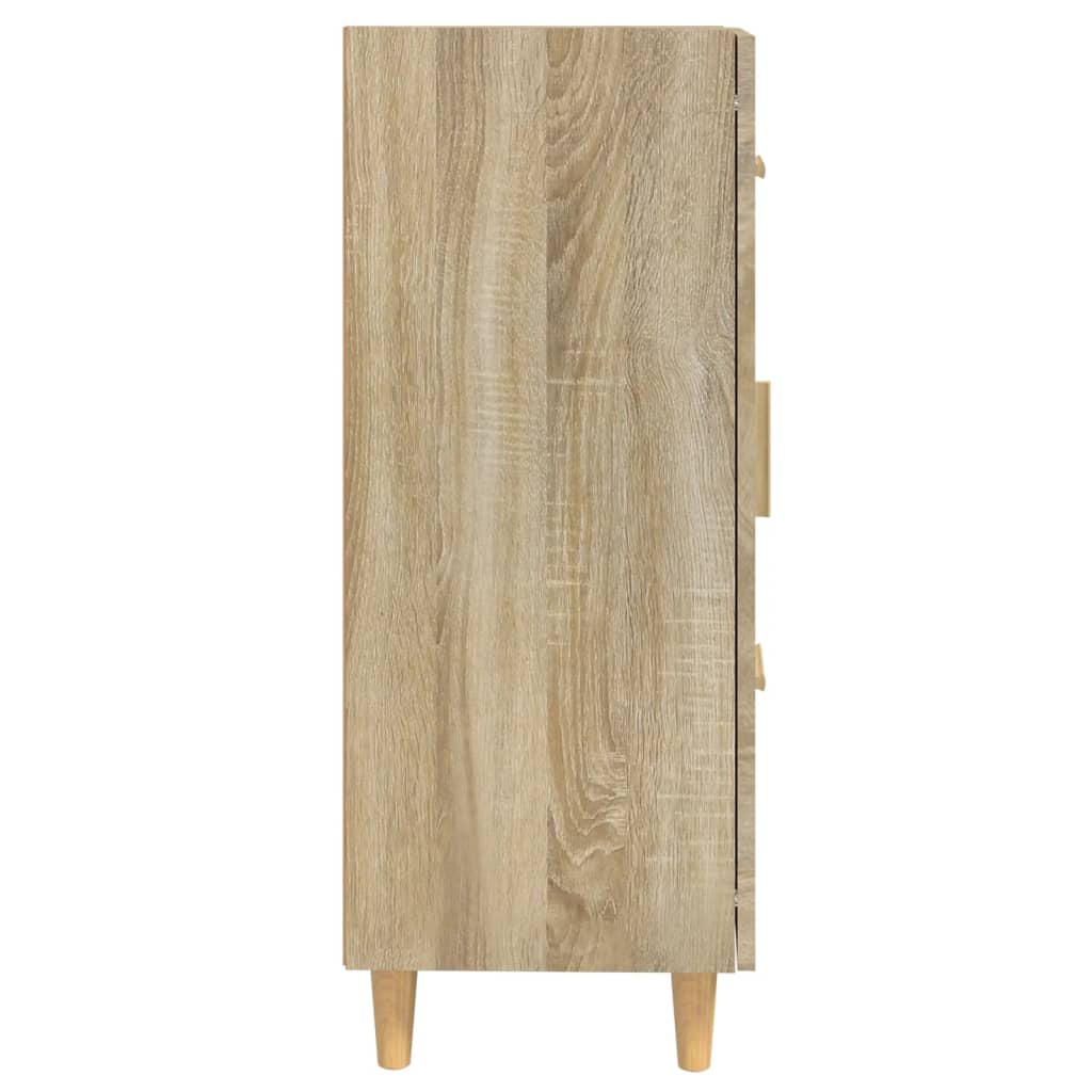 Dressoir 69,5x34x90 cm bewerkt hout sonoma eikenkleurig is nu te koop bij PeponiXL, paradijselijk wonen!