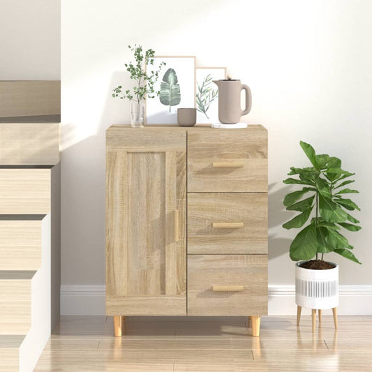 Dressoir 69,5x34x90 cm bewerkt hout sonoma eikenkleurig is nu te koop bij PeponiXL, paradijselijk wonen!