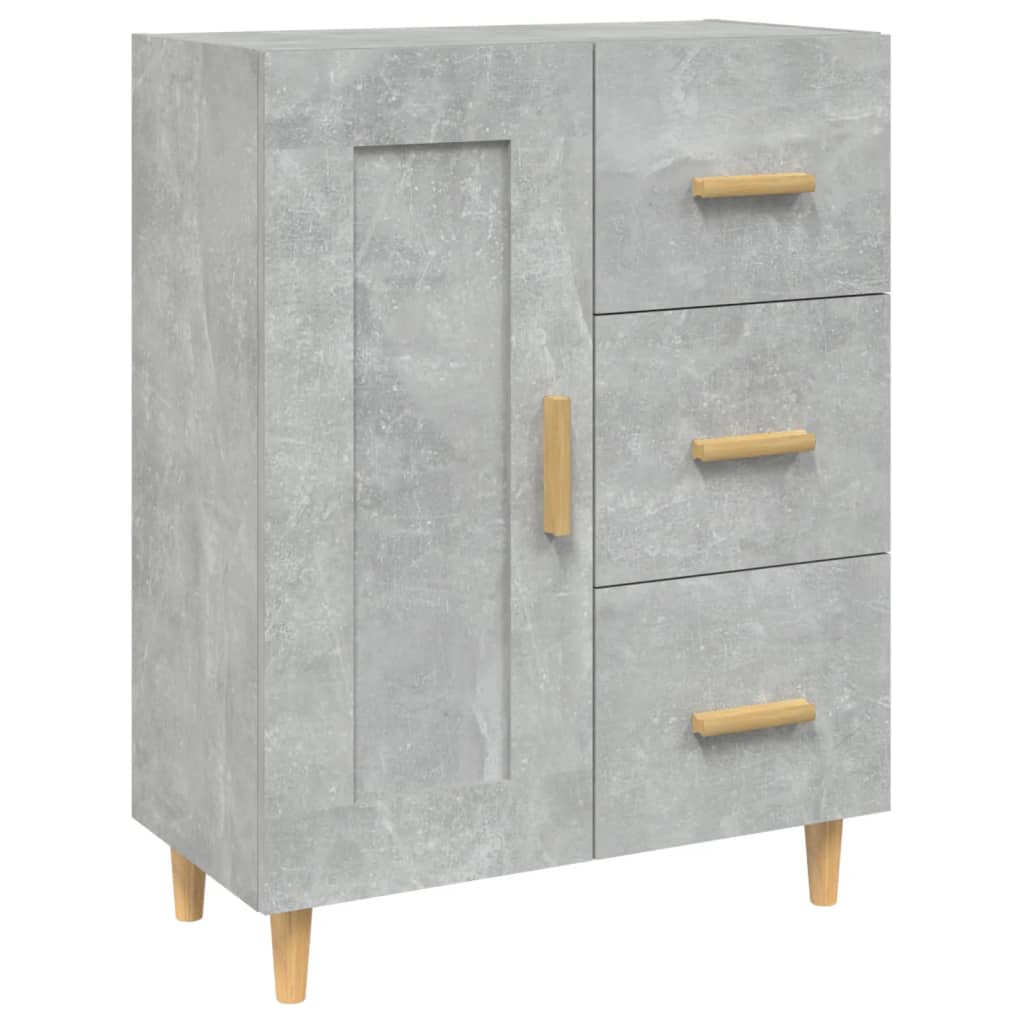 Dressoir 69,5x34x90 cm bewerkt hout betongrijs is nu te koop bij PeponiXL, paradijselijk wonen!
