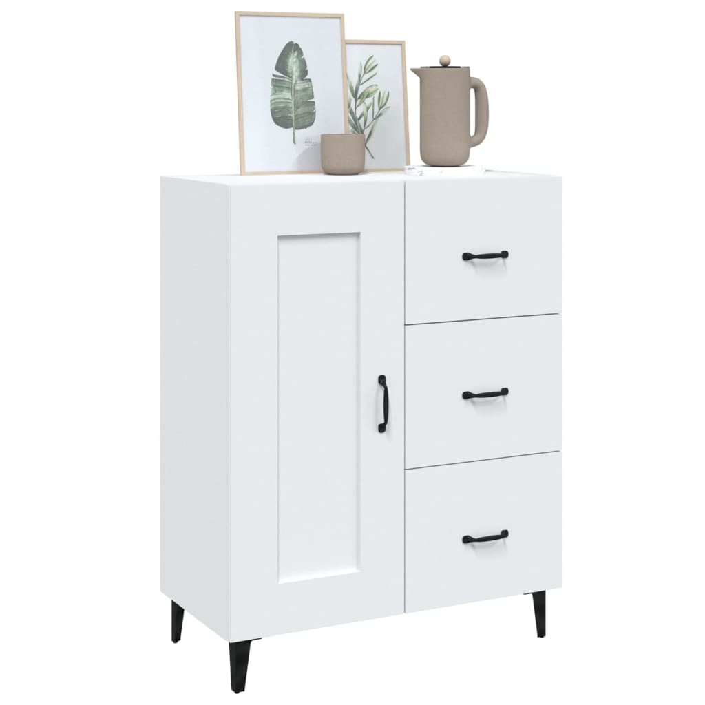 Dressoir 69,5x34x90 cm bewerkt hout wit is nu te koop bij PeponiXL, paradijselijk wonen!