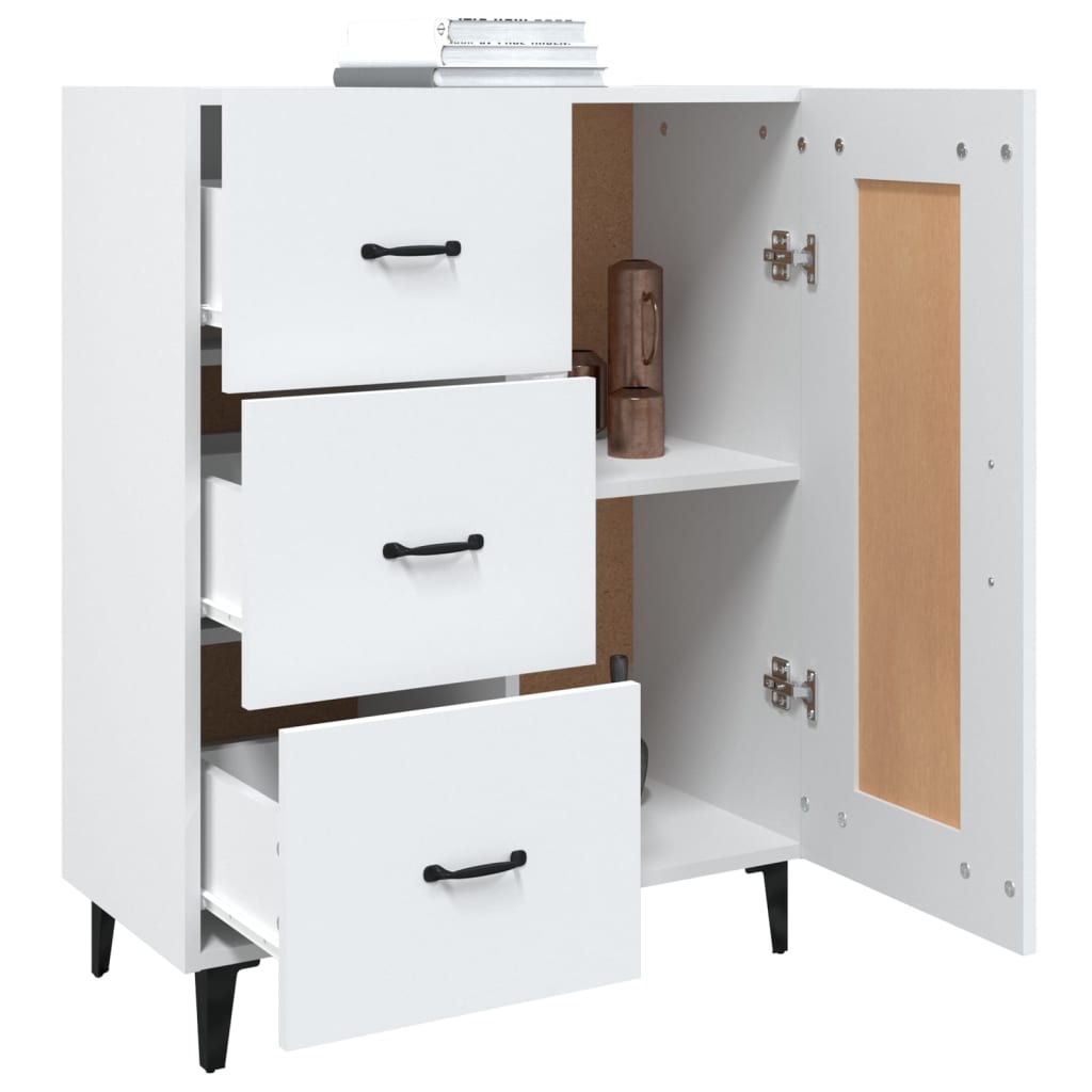 Dressoir 69,5x34x90 cm bewerkt hout wit is nu te koop bij PeponiXL, paradijselijk wonen!