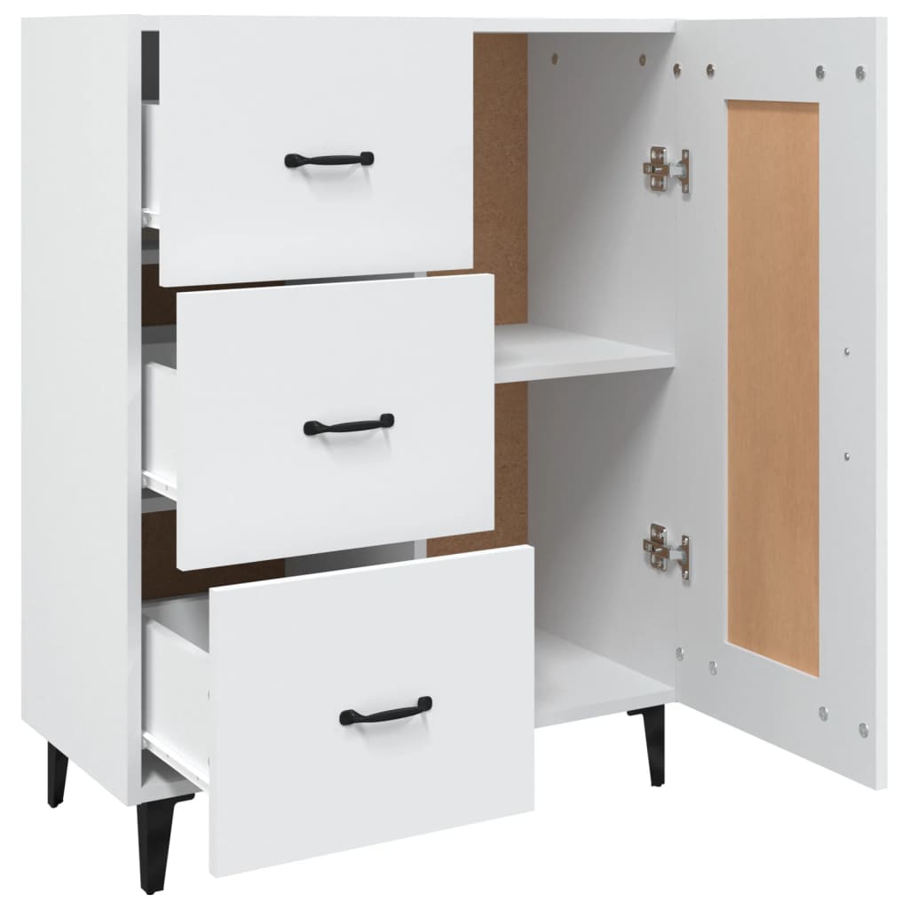 Dressoir 69,5x34x90 cm bewerkt hout wit is nu te koop bij PeponiXL, paradijselijk wonen!