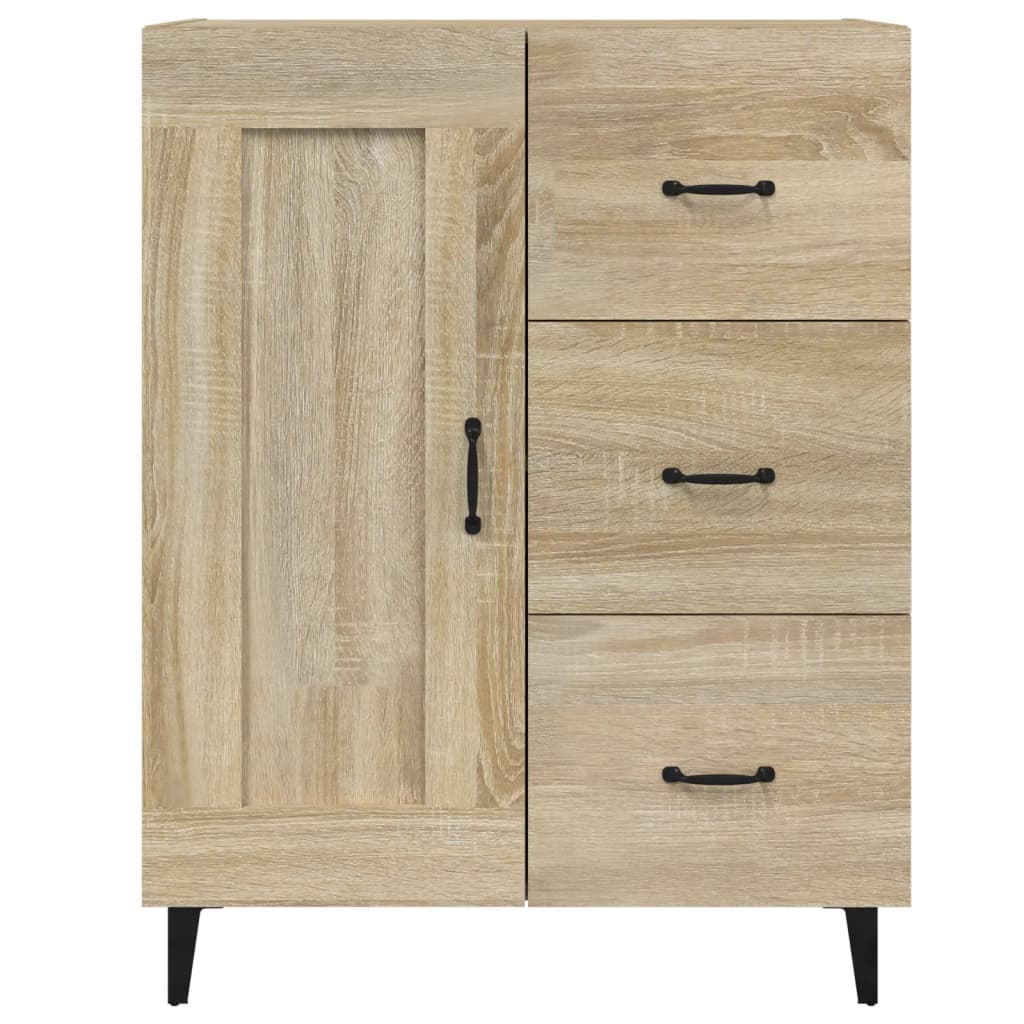 Dressoir 69,5x34x90 cm bewerkt hout sonoma eikenkleurig is nu te koop bij PeponiXL, paradijselijk wonen!