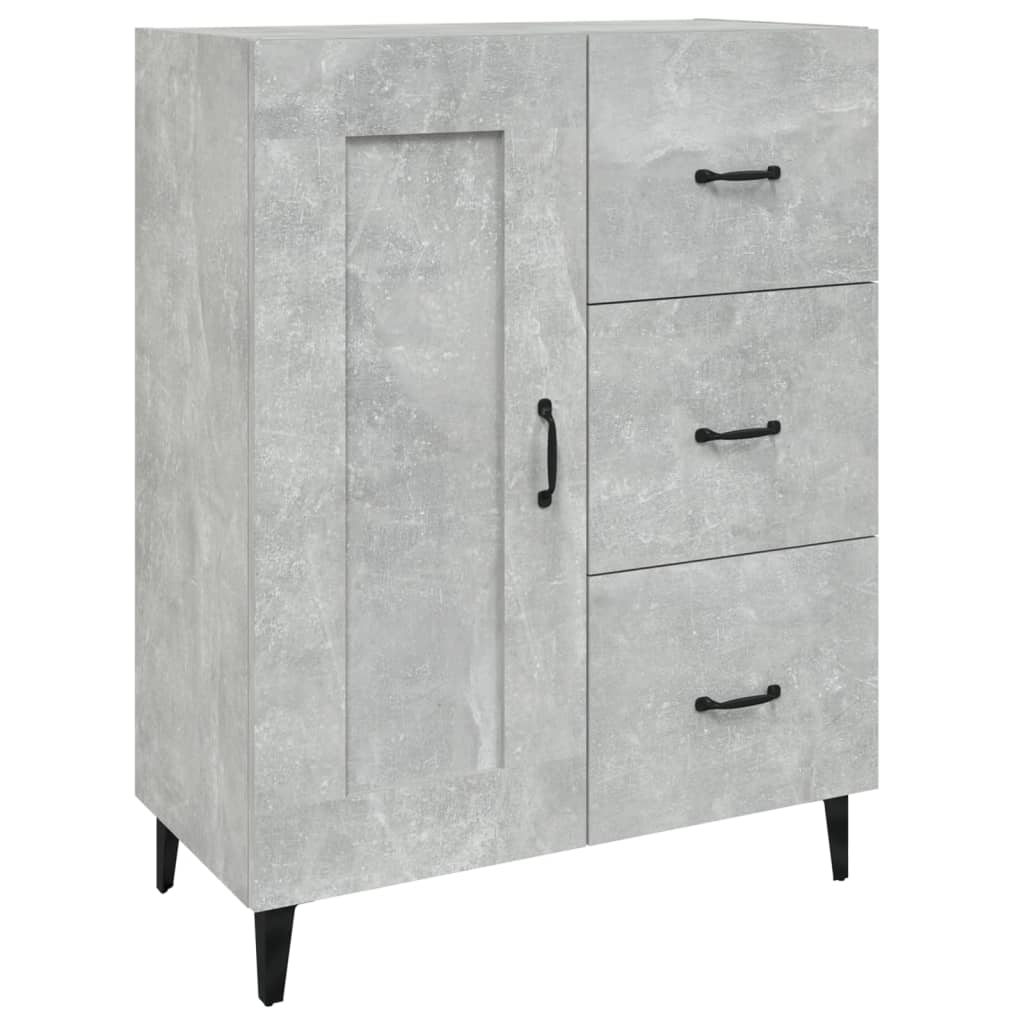 Dressoir 69,5x34x90 cm bewerkt hout betongrijs is nu te koop bij PeponiXL, paradijselijk wonen!