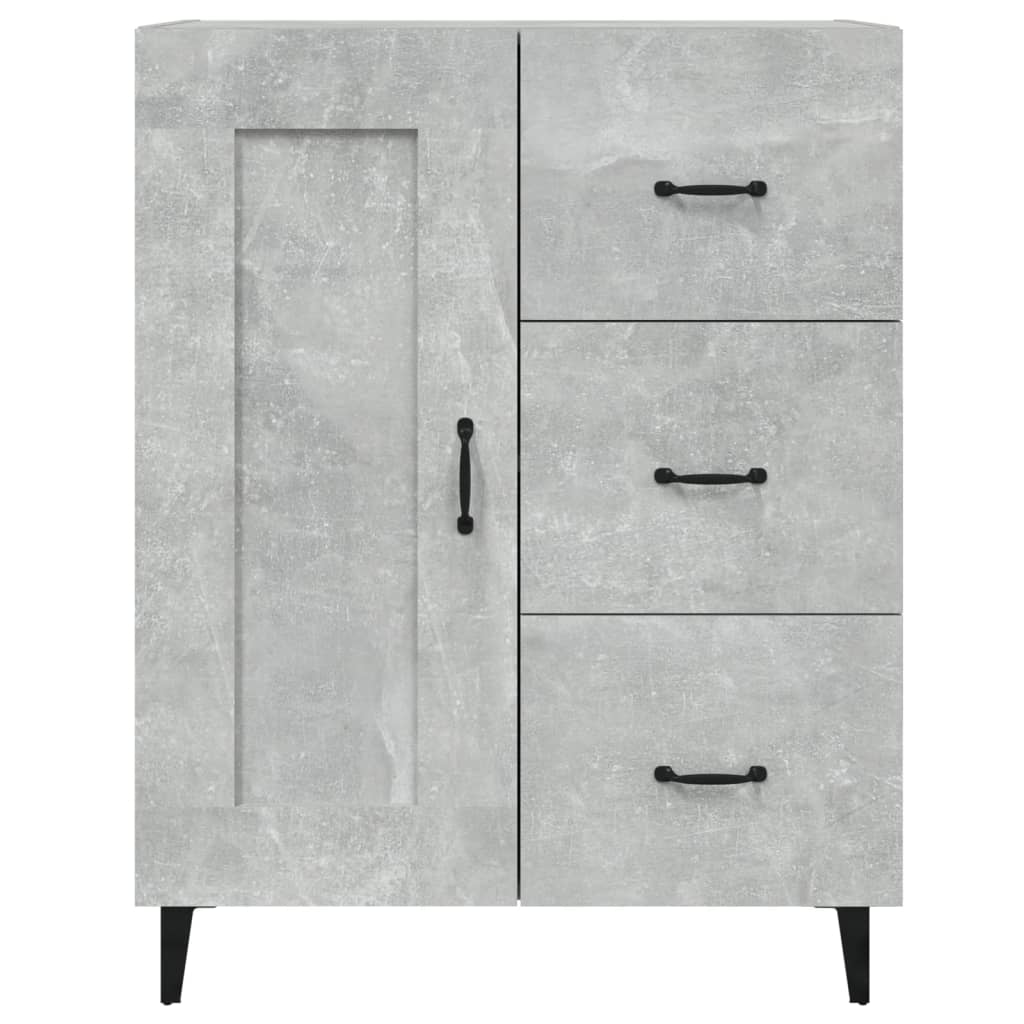Dressoir 69,5x34x90 cm bewerkt hout betongrijs is nu te koop bij PeponiXL, paradijselijk wonen!