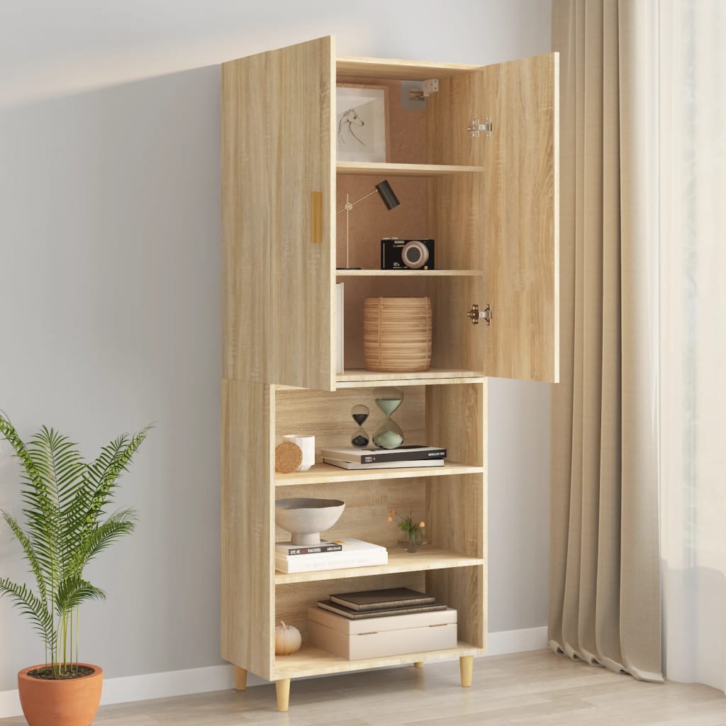 Bovenkast 69,5x34x90 cm sonoma eikenkleurig is nu te koop bij PeponiXL, paradijselijk wonen!
