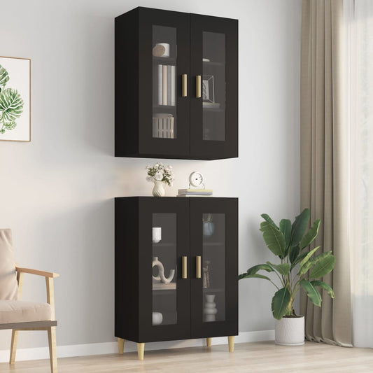 Bovenkast 69,5x34x90 cm zwart is nu te koop bij PeponiXL, paradijselijk wonen!