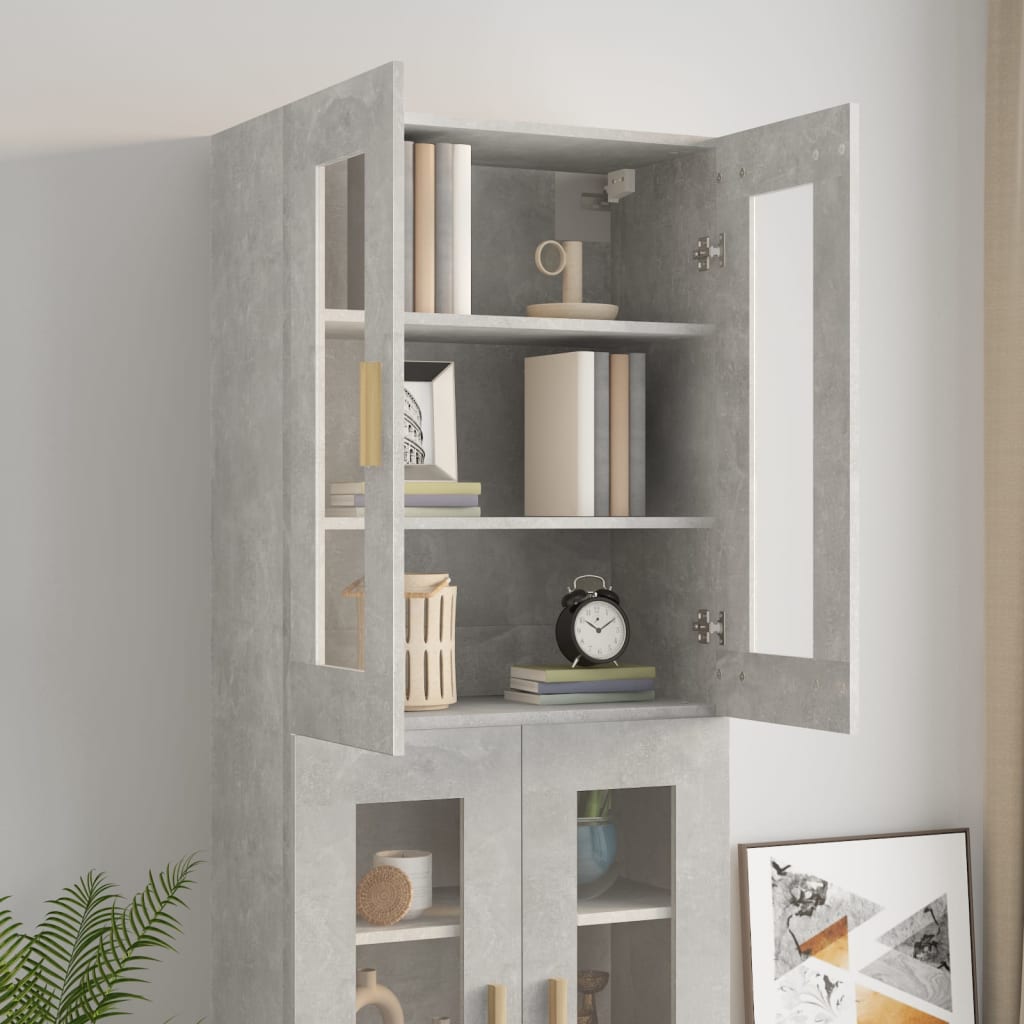 Bovenkast 69,5x34x90 cm betongrijs is nu te koop bij PeponiXL, paradijselijk wonen!