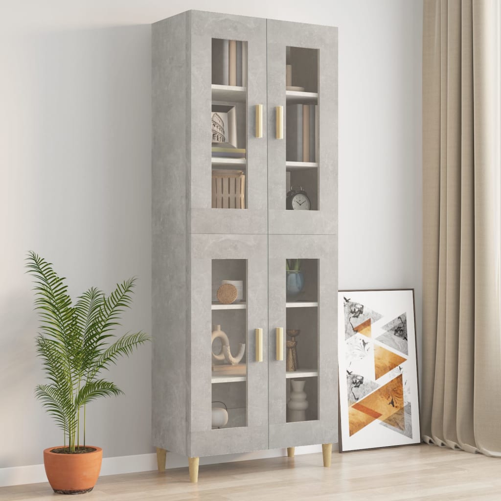 Bovenkast 69,5x34x90 cm betongrijs is nu te koop bij PeponiXL, paradijselijk wonen!