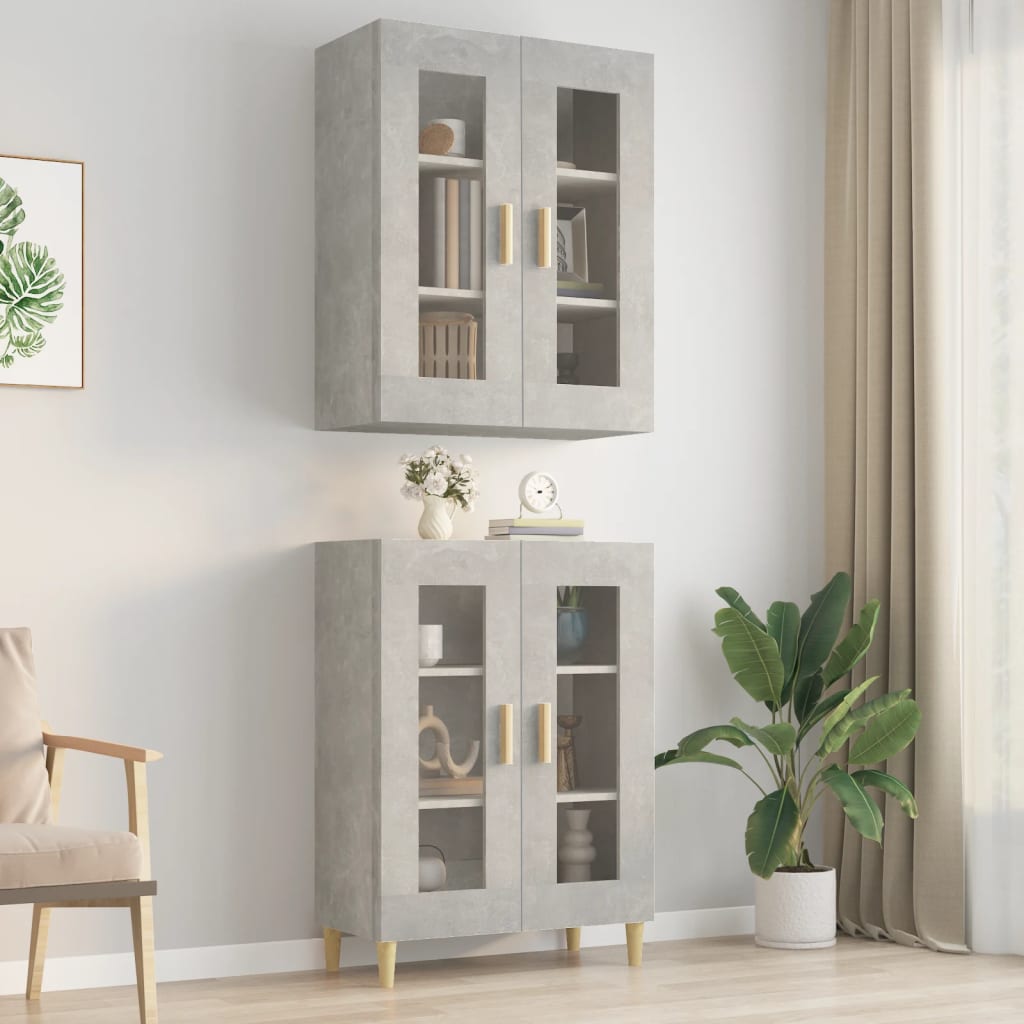Bovenkast 69,5x34x90 cm betongrijs is nu te koop bij PeponiXL, paradijselijk wonen!