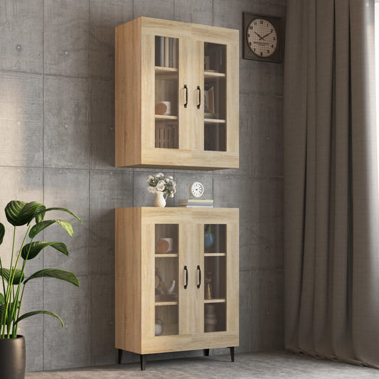 Bovenkast 69,5x34x90 cm sonoma eikenkleurig is nu te koop bij PeponiXL, paradijselijk wonen!