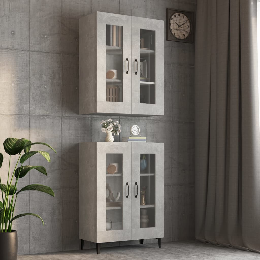 Bovenkast 69,5x34x90 cm betongrijs is nu te koop bij PeponiXL, paradijselijk wonen!