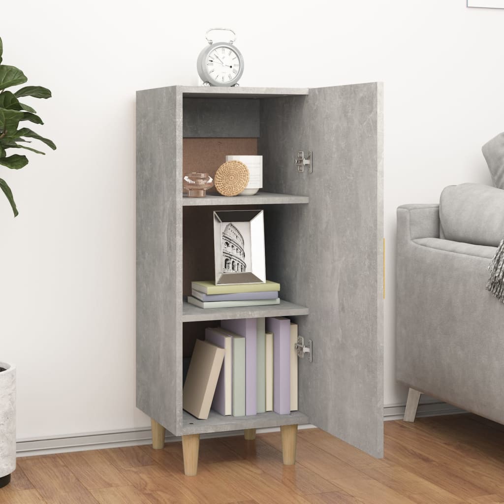 Dressoir 34,5x34x90 cm bewerkt hout betongrijs is nu te koop bij PeponiXL, paradijselijk wonen!
