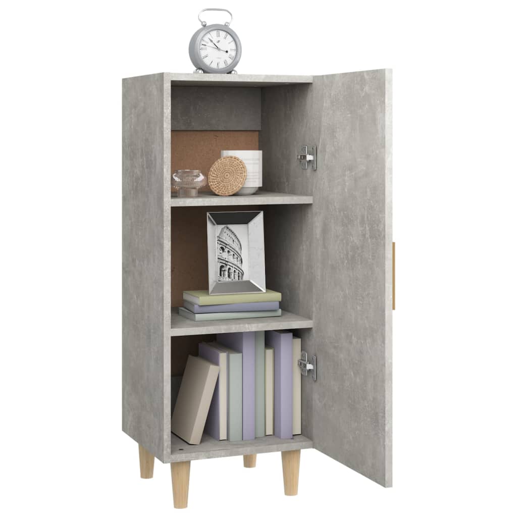 Dressoir 34,5x34x90 cm bewerkt hout betongrijs is nu te koop bij PeponiXL, paradijselijk wonen!