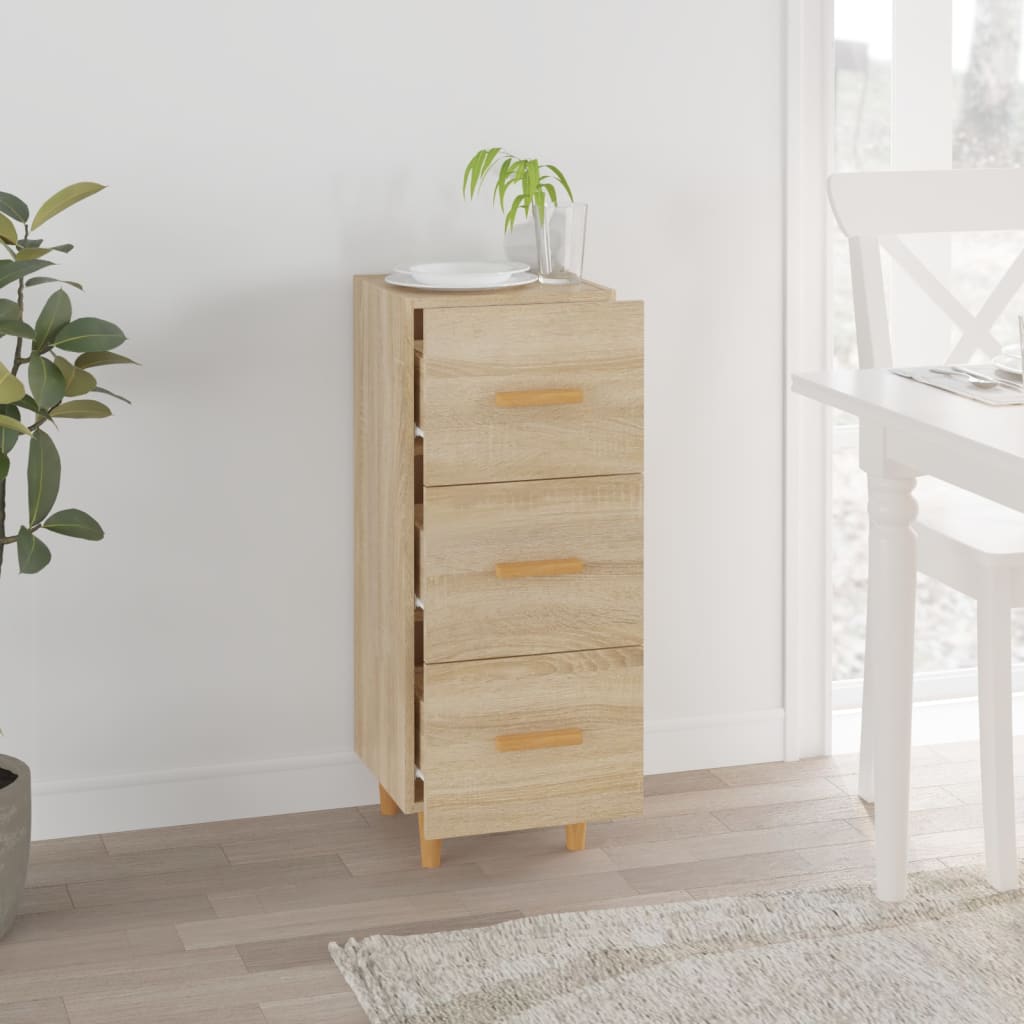Dressoir 34,5x34x90 cm bewerkt hout sonoma eiken is nu te koop bij PeponiXL, paradijselijk wonen!