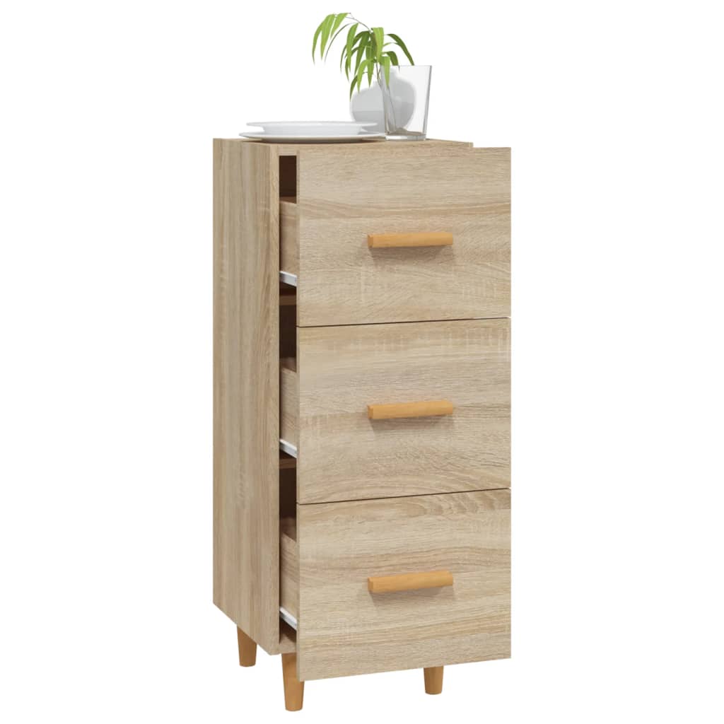 Dressoir 34,5x34x90 cm bewerkt hout sonoma eiken is nu te koop bij PeponiXL, paradijselijk wonen!