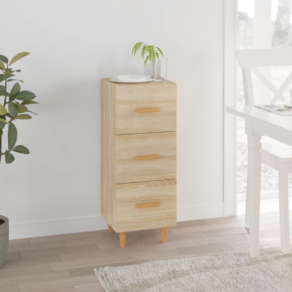 Dressoir 34,5x34x90 cm bewerkt hout sonoma eiken is nu te koop bij PeponiXL, paradijselijk wonen!