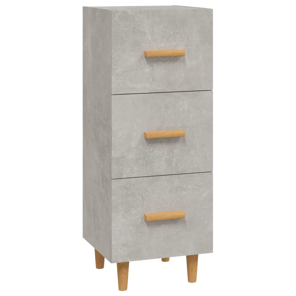 Dressoir 34,5x34x90 cm bewerkt hout betongrijs is nu te koop bij PeponiXL, paradijselijk wonen!
