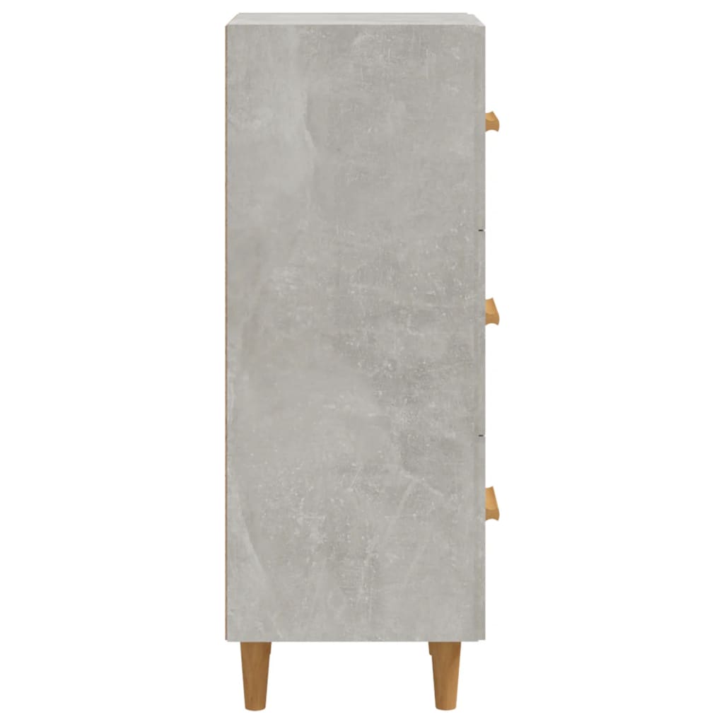 Dressoir 34,5x34x90 cm bewerkt hout betongrijs is nu te koop bij PeponiXL, paradijselijk wonen!