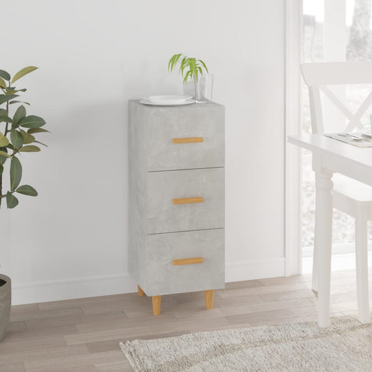 Dressoir 34,5x34x90 cm bewerkt hout betongrijs is nu te koop bij PeponiXL, paradijselijk wonen!