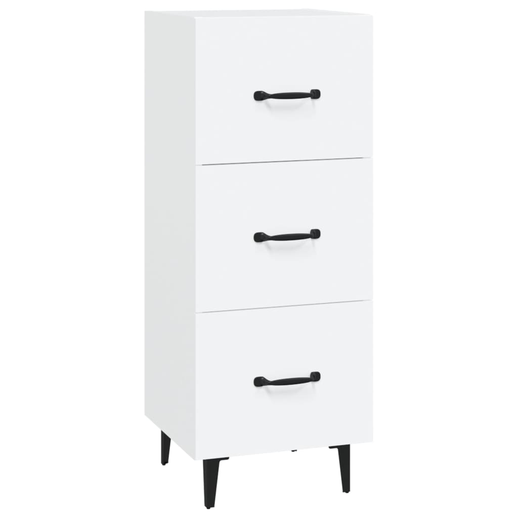 Dressoir 34,5x34x90 cm bewerkt hout wit is nu te koop bij PeponiXL, paradijselijk wonen!