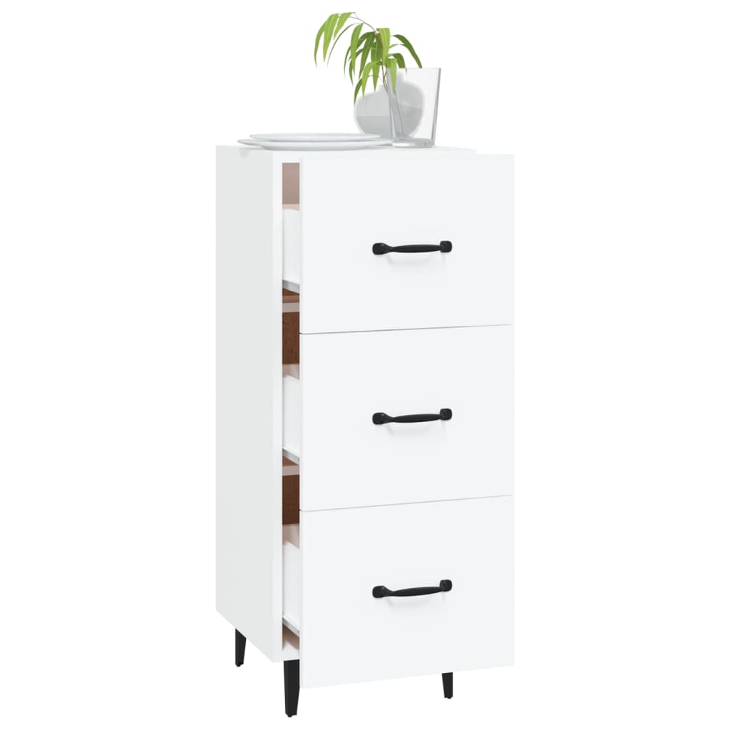 Dressoir 34,5x34x90 cm bewerkt hout wit is nu te koop bij PeponiXL, paradijselijk wonen!