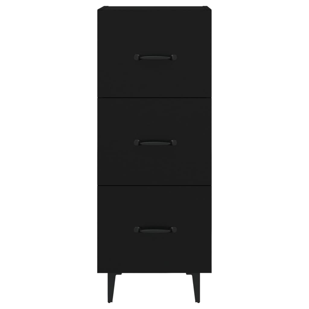 Dressoir 34,5x34x90 cm bewerkt hout zwart is nu te koop bij PeponiXL, paradijselijk wonen!