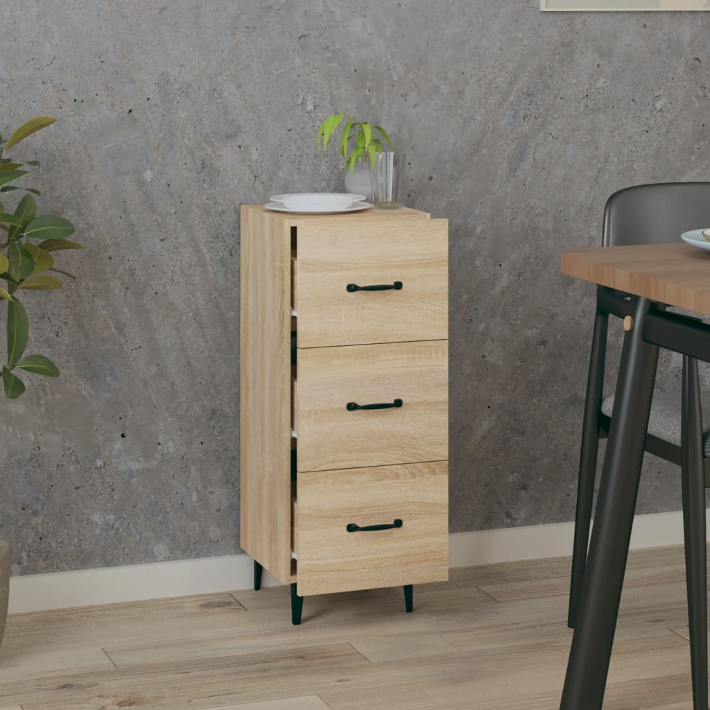 Dressoir 34,5x34x90 cm bewerkt hout sonoma eiken is nu te koop bij PeponiXL, paradijselijk wonen!