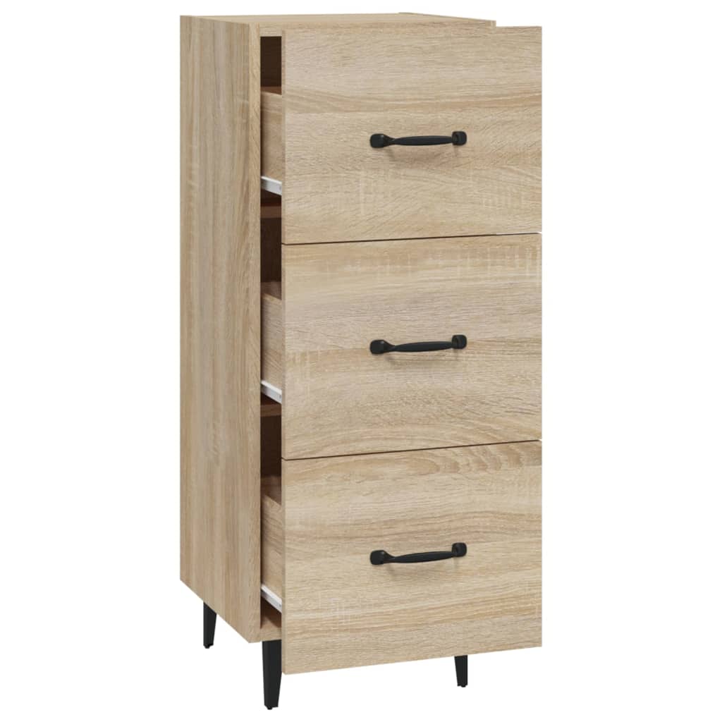 Dressoir 34,5x34x90 cm bewerkt hout sonoma eiken is nu te koop bij PeponiXL, paradijselijk wonen!
