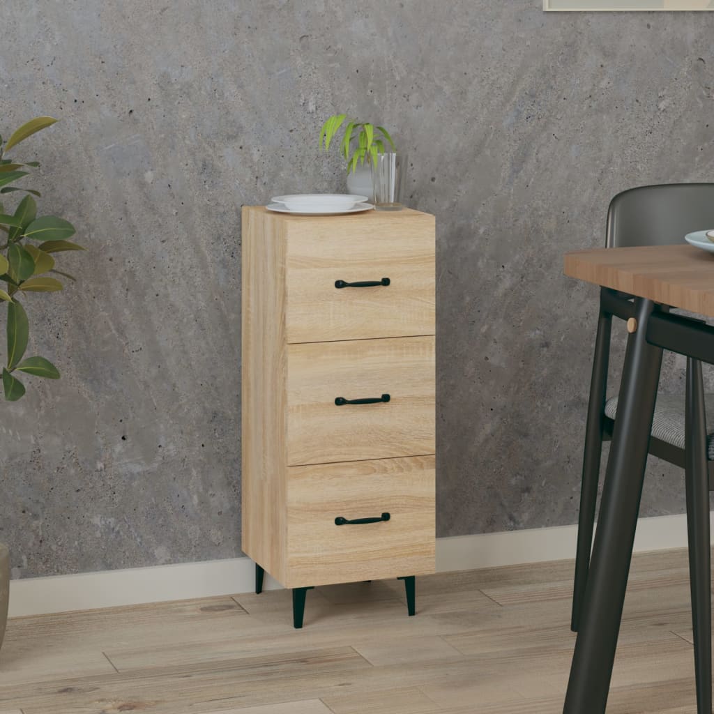 Dressoir 34,5x34x90 cm bewerkt hout sonoma eiken is nu te koop bij PeponiXL, paradijselijk wonen!