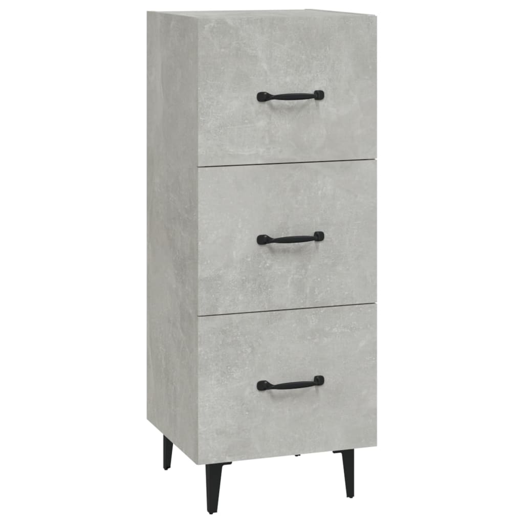 Dressoir 34,5x34x90 cm bewerkt hout betongrijs is nu te koop bij PeponiXL, paradijselijk wonen!