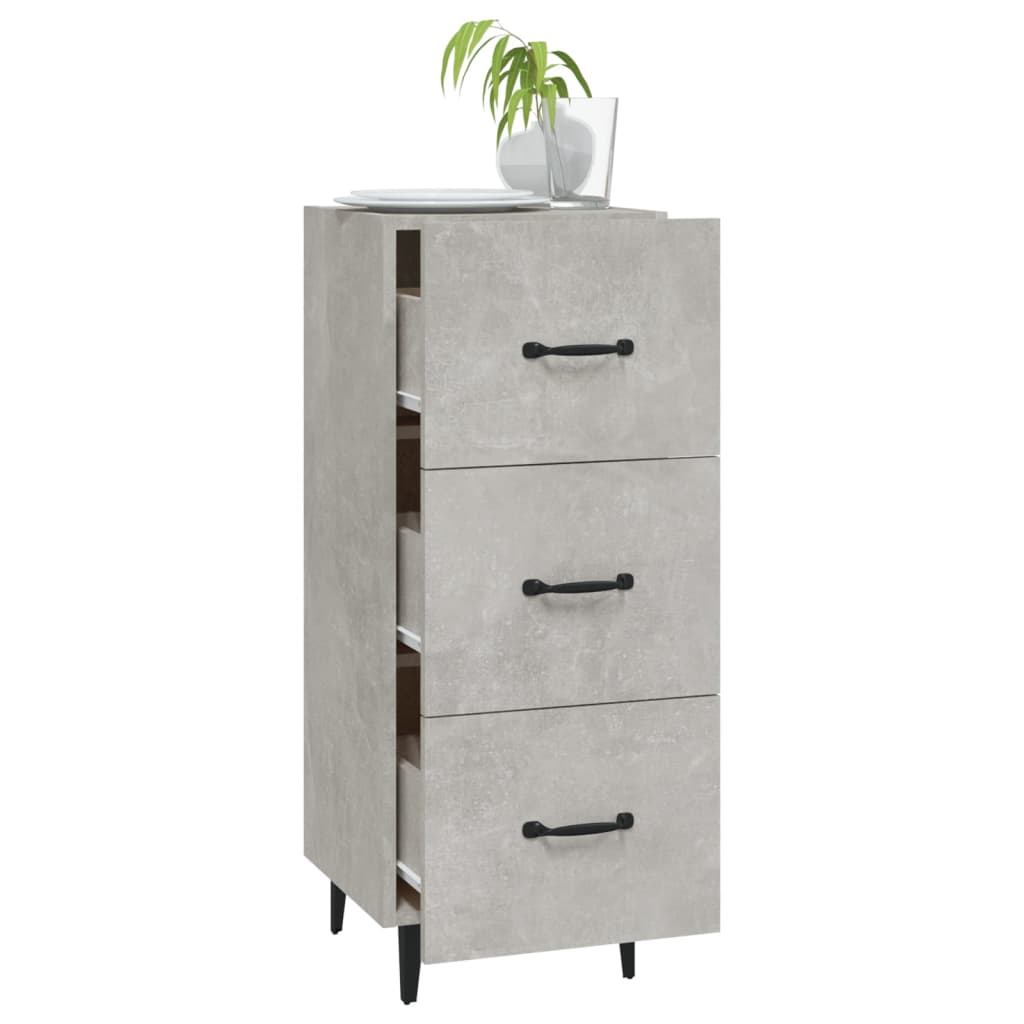 Dressoir 34,5x34x90 cm bewerkt hout betongrijs is nu te koop bij PeponiXL, paradijselijk wonen!