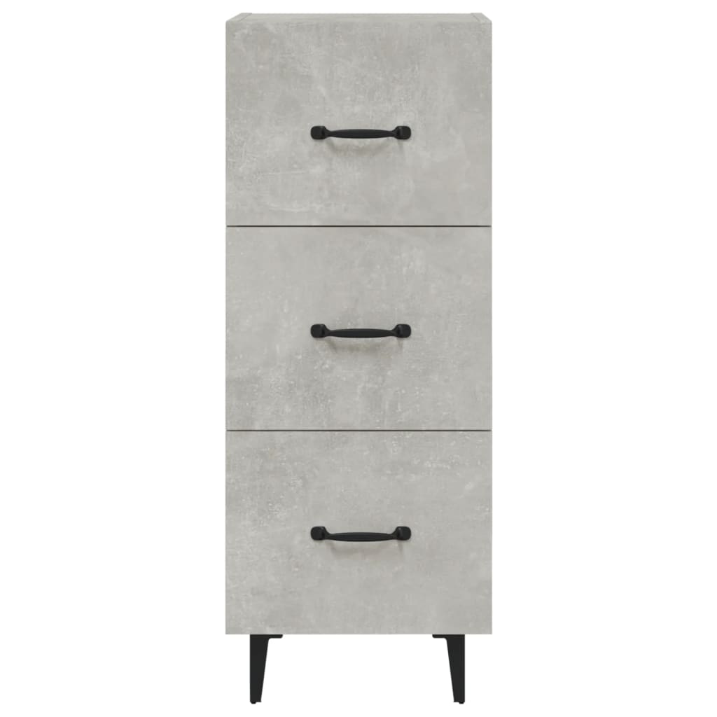 Dressoir 34,5x34x90 cm bewerkt hout betongrijs is nu te koop bij PeponiXL, paradijselijk wonen!
