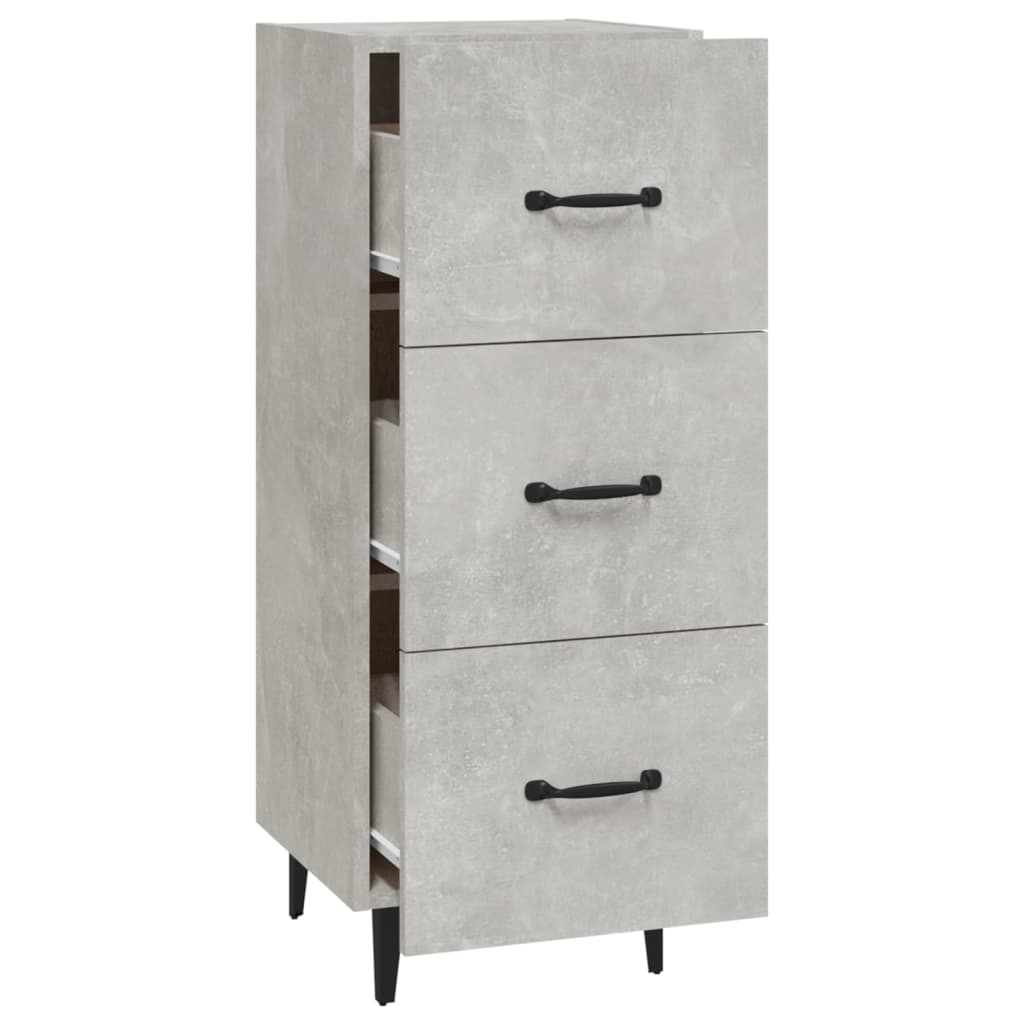 Dressoir 34,5x34x90 cm bewerkt hout betongrijs is nu te koop bij PeponiXL, paradijselijk wonen!