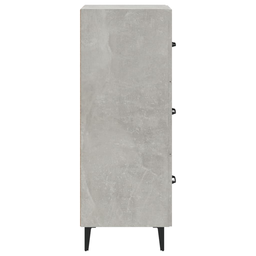 Dressoir 34,5x34x90 cm bewerkt hout betongrijs is nu te koop bij PeponiXL, paradijselijk wonen!