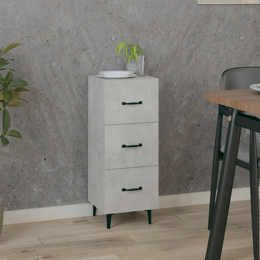 Dressoir 34,5x34x90 cm bewerkt hout betongrijs is nu te koop bij PeponiXL, paradijselijk wonen!